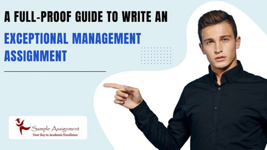 A Full-proof Guide To Write An Exceptional Management Assignment