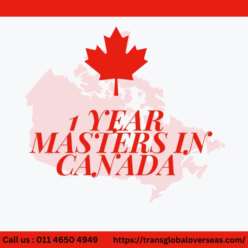 1 Year Masters Program in Canada for International Students