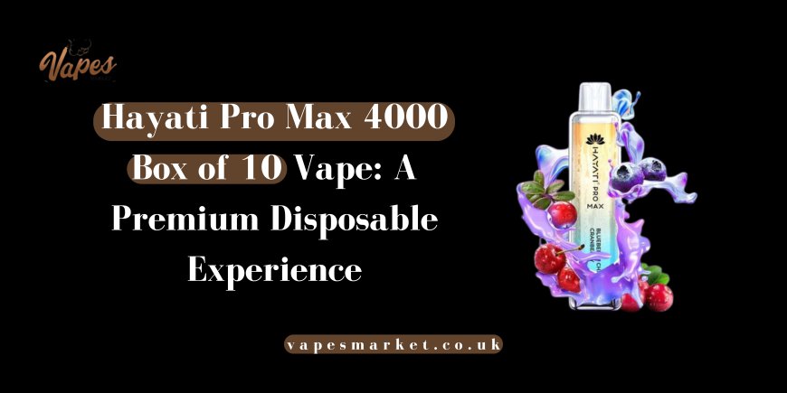 Hayati Pro Max 4000 Box of 10 Vape: A Premium Disposable Experience