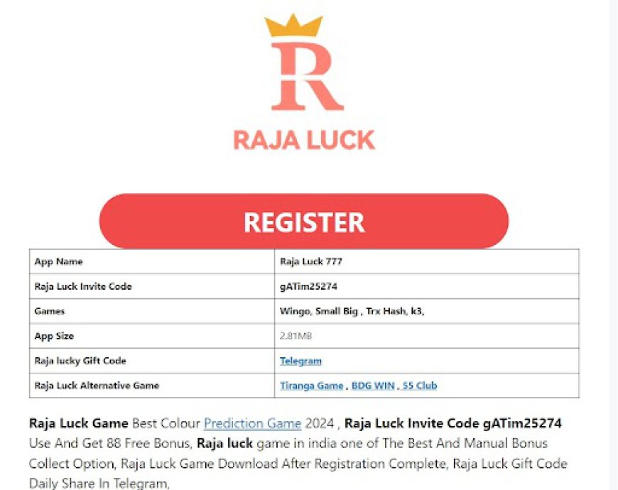 Discover the Exciting World of Raja Luck: The Best Colour Prediction Game of 2024