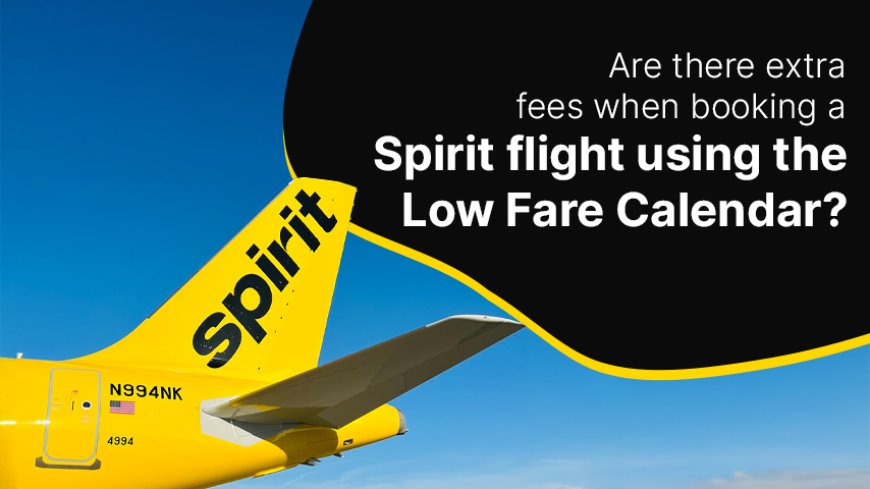 Are there extra fees when booking a Spirit flight using the Low Fare Calendar?