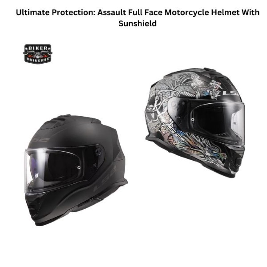 Ultimate Protection: Assault Full Face Motorcycle Helmet With Sunshield