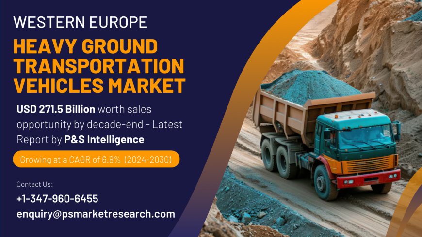 Western Europe Heavy Ground Transportation Vehicles Industry Will Reach USD 271.5 Billion By 2030