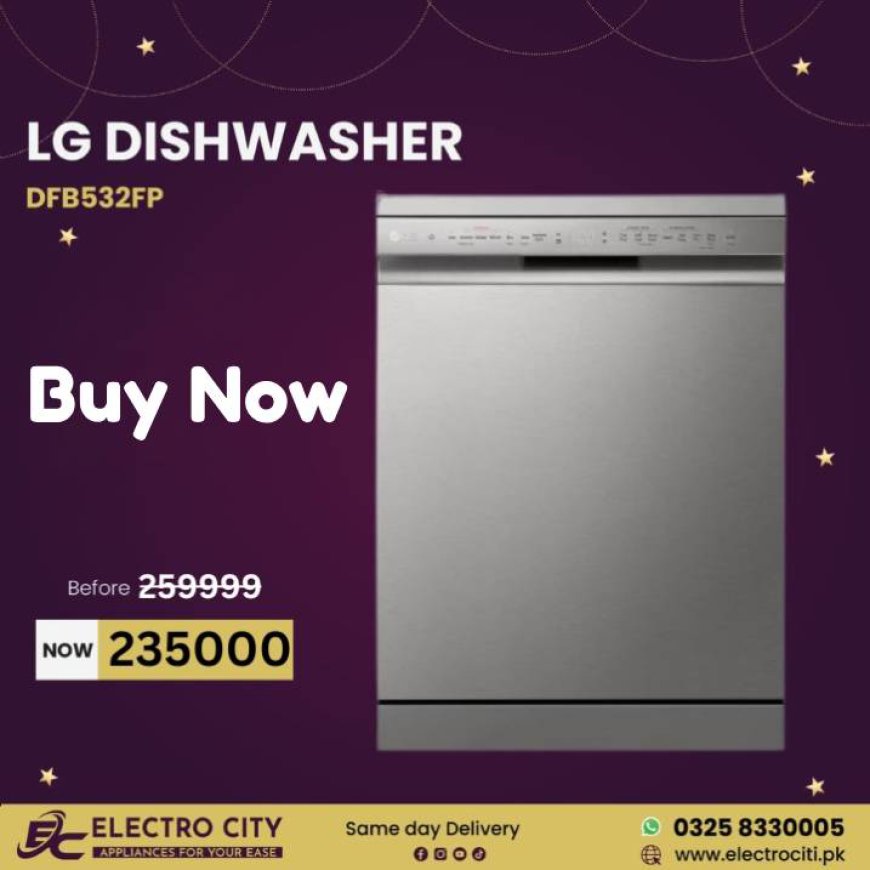 Experience Superior Cleaning with the LG DFC532FP Dishwasher: Powered by Inverter Technology