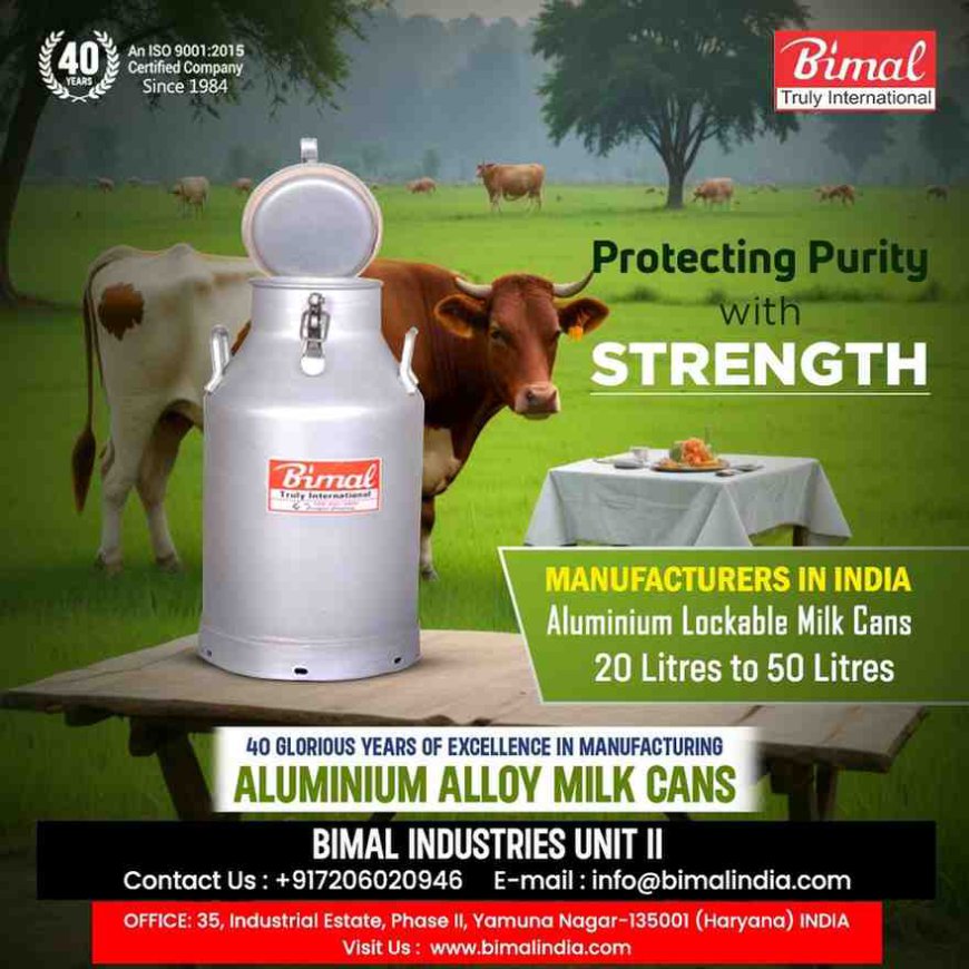 Aluminium Lockable Milk Cans: The Ideal Solution for Modern Dairy Needs