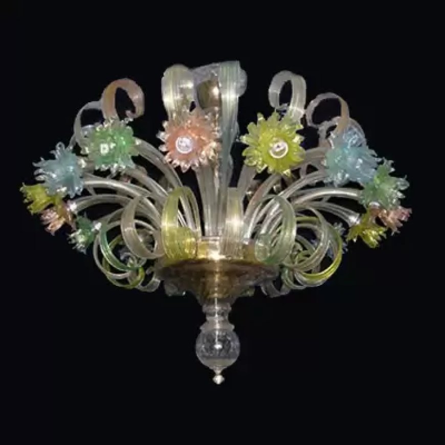 Elegance Redefined: Floral Murano Chandelier Creations