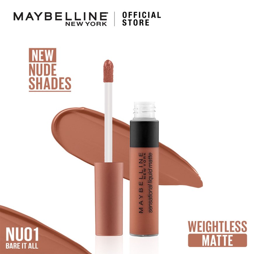 Maybelline New York Sensational Liquid Matte Lipstick – Bold Color, Weightless Feel