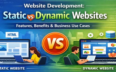 Website Development: Static vs Dynamic Websites – Features, Benefits & Business Use Cases