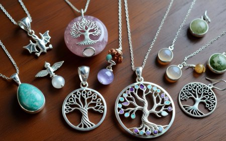 Bijoux argent 925 avec cristaux chakra et arbre de vie | Spoo-Design