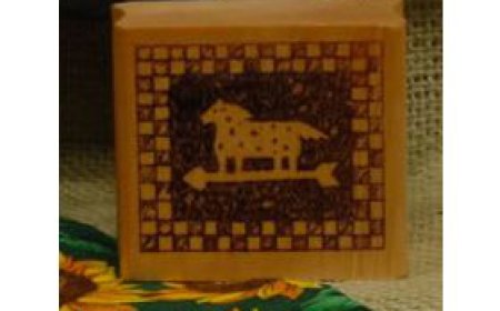 Horse Weathervane Checked Border Stamp: A Classic Blend of Rustic Charm and Creative Design