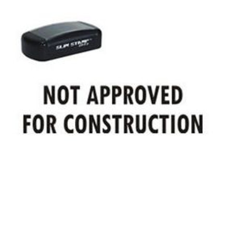 Large Pre-Inked “Not Approved For Construction” Stamp: A Must-Have for Accurate Project Control