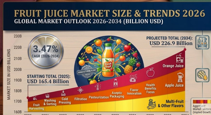 Fruit Juice Market Size, Growth and Forecast 2026 | USD 226.9 Billion by 2034
