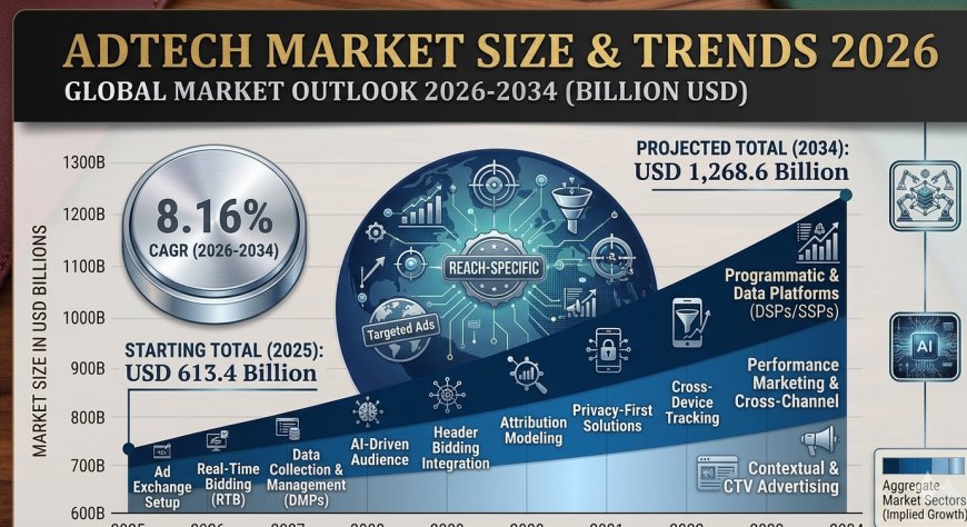 AdTech Market Share and Size 2026 | USD 1,268.6 Billion by 2034