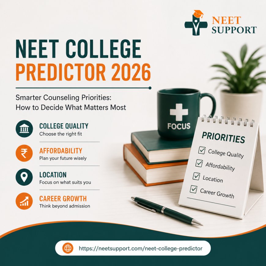 NEET College Predictor 2026 for Smarter Counseling Priorities: How to Decide What Matters Most