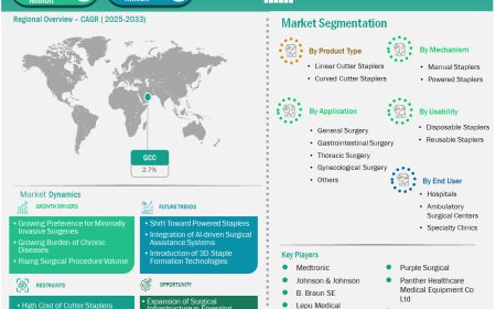 GCC Cutter Staplers Market on Track to Surpass US$ 18.7 Million by 2033 Amid Growing Demand for Advanced Surgical Stapling Procedures
