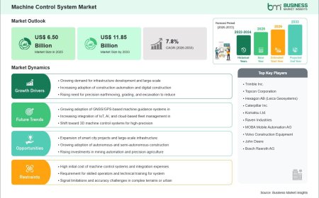 Machine Control System Market Growth Story Driven by 82.3% Revenue Increase Through 2033