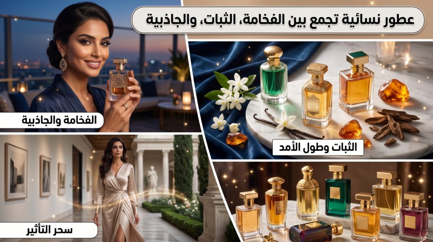 عطور نسائية تجمع بين الفخامة والثبات والجاذبية