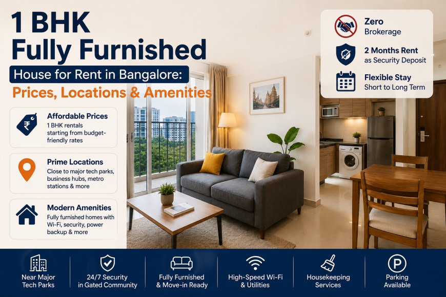 1 BHK Fully Furnished House for Rent in Bangalore: Prices, Locations & Amenities