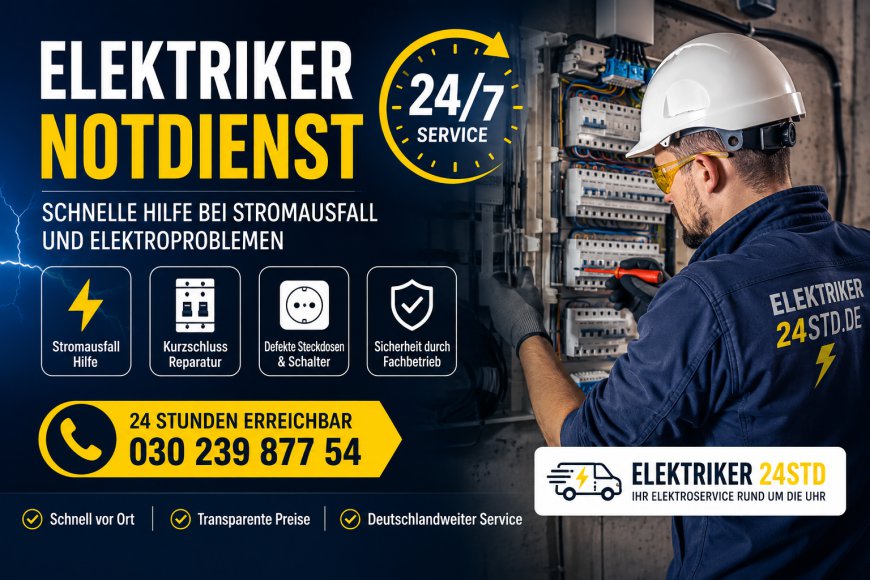 Elektriker Notdienst 24/7 – Schnelle Hilfe bei Stromausfall und Elektroproblemen