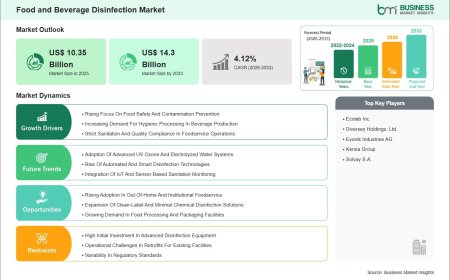 2033 Forecast Estimates the Food and Beverage Disinfection Market at US$ 14.3 Billion, Up from US$ 10.35 Billion in 2025