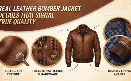 Real Leather Bomber Jacket Details That Signal True Quality