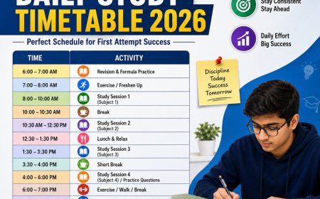 CA Foundation Daily Study Timetable 2026: Perfect Schedule for First Attempt Success