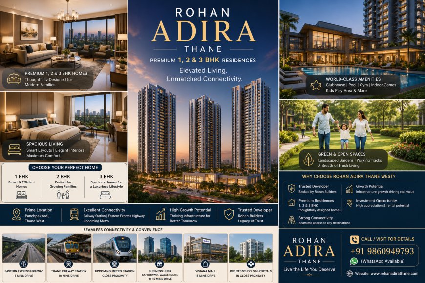 Rohan Adira Thane - Prime 1, 2 & 3 BHK Flats At Panchpakhadi