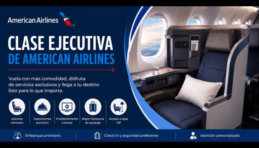 Clase ejecutiva de American Airlines: Beneficios, asientos y servicios