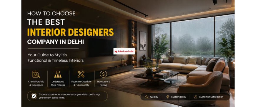 How to Choose the Best Interior Designers Company in Delhi
