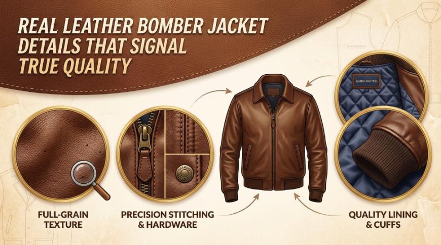 Real Leather Bomber Jacket Details That Signal True Quality
