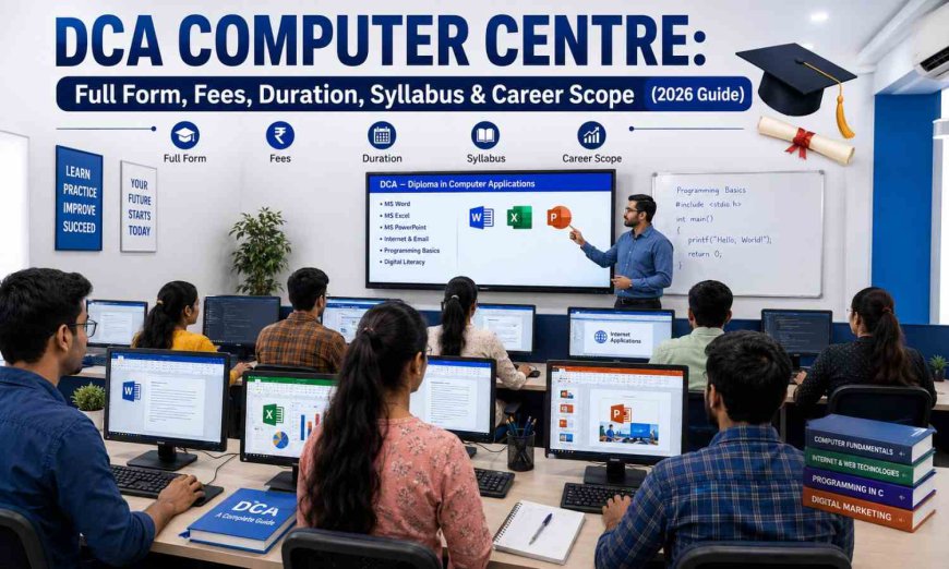 DCA Computer Centre: Full Form, Fees, Duration, Syllabus & Career Scope (2026 Guide)