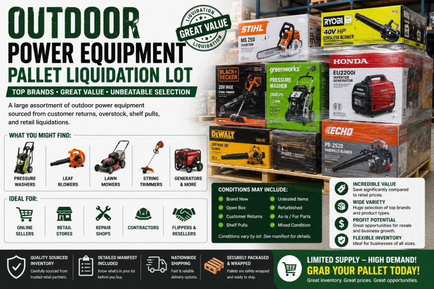 Mixed Pallets with Tools and Home Appliances: Understanding Outlet Bargain Inventory