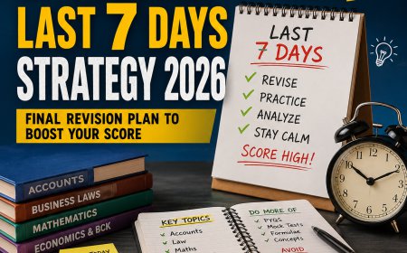 CA Foundation Last 7 Days Strategy 2026: Final Revision Plan to Boost Your Score