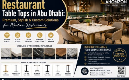 Restaurant Table Tops in Abu Dhabi: Premium, Stylish & Custom Solutions for Modern Restaurants
