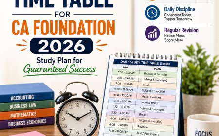 Best Time Table for CA Foundation 2026 Study Plan for Guaranteed Success