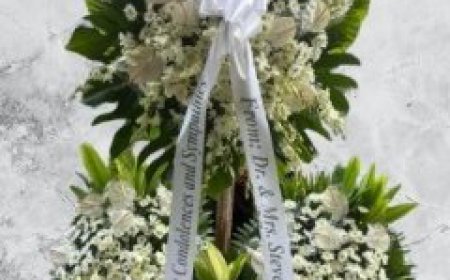 Premium Funeral Flowers with Stand for Filipino Tributes