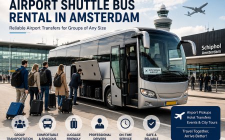 Reliable Airport Shuttle Bus Rental in Amsterdam for Sports Team Transportation Organized Airport Travel for Athletic Groups