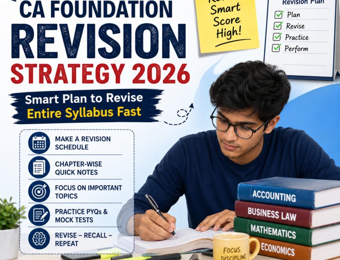 CA Foundation Revision Strategy 2026: Smart Plan to Revise Entire Syllabus Fast