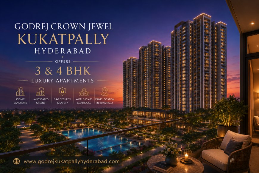 Godrej Crown Jewel Kukatpally Hyderabad – Luxury 3 & 4 BHK Apartments for a Contemporary Lifestyle