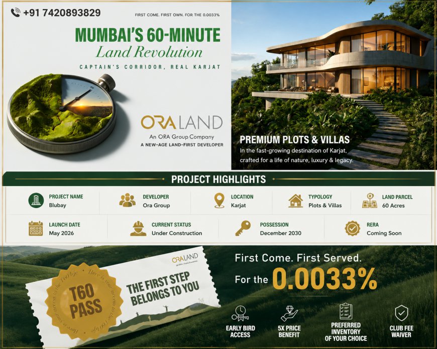 BluBay Karjat - Aquatic Villa Plots Just 1 Km From Station