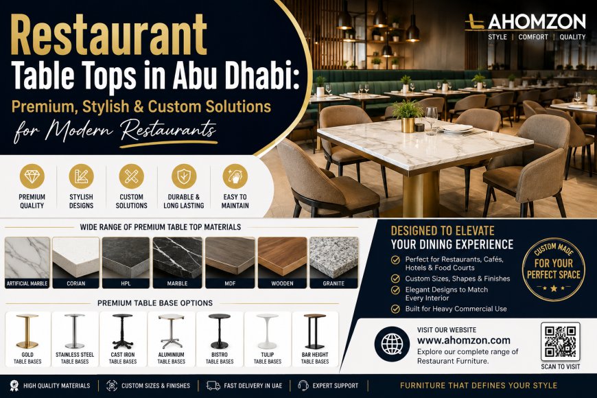 Restaurant Table Tops in Abu Dhabi: Premium, Stylish & Custom Solutions for Modern Restaurants