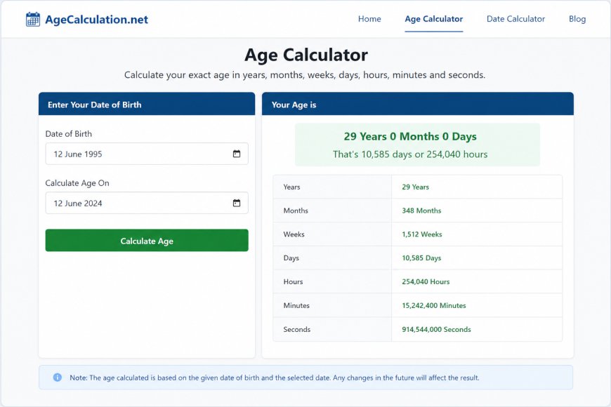 Age Calculator – Calculate Your Exact Age Easily