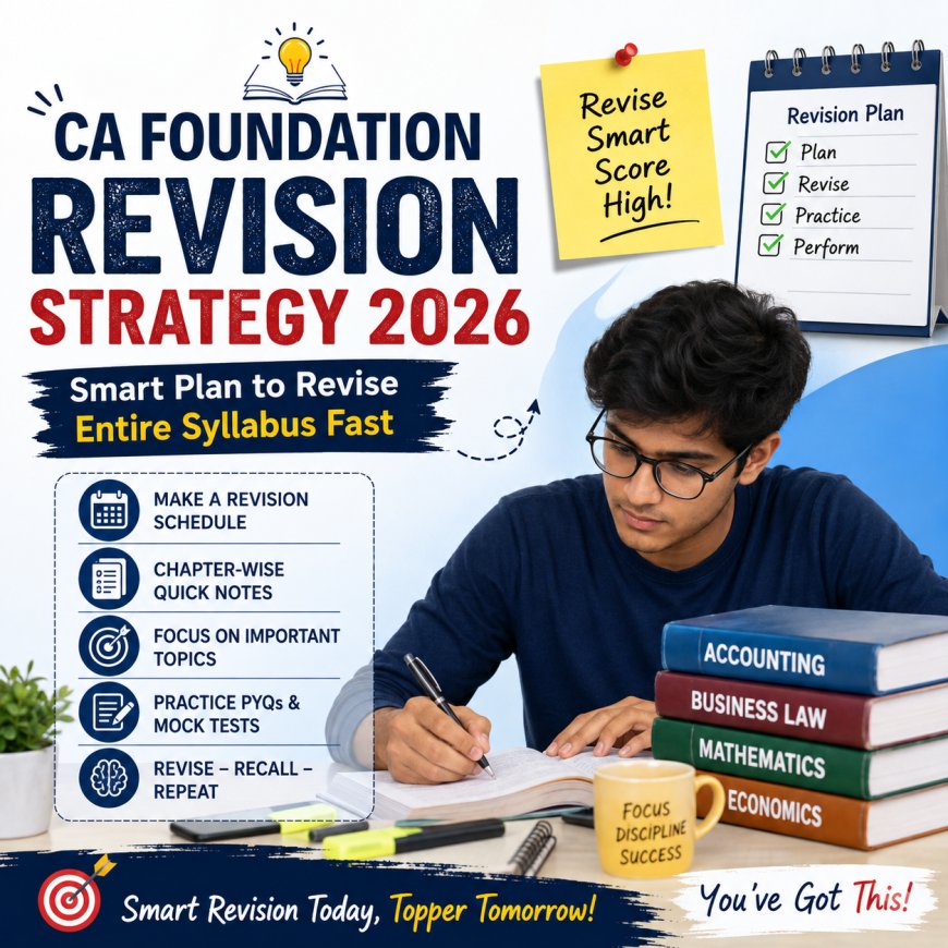 CA Foundation Revision Strategy 2026: Smart Plan to Revise Entire Syllabus Fast