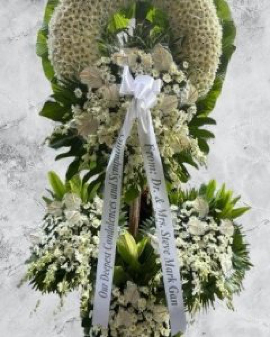 Premium Funeral Flowers with Stand for Filipino Tributes