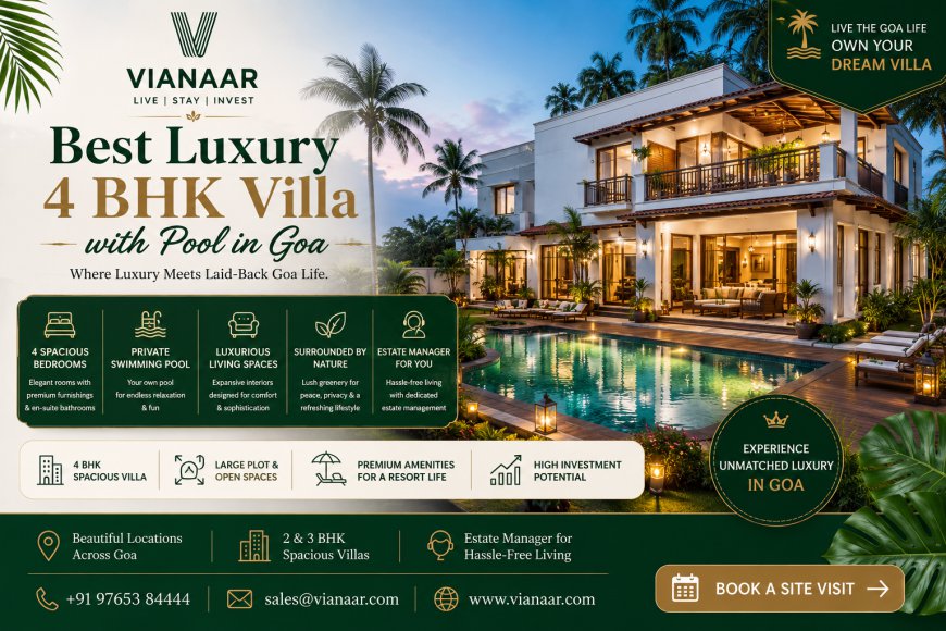 Best Luxury 4 BHK Villa with Pool in Goa