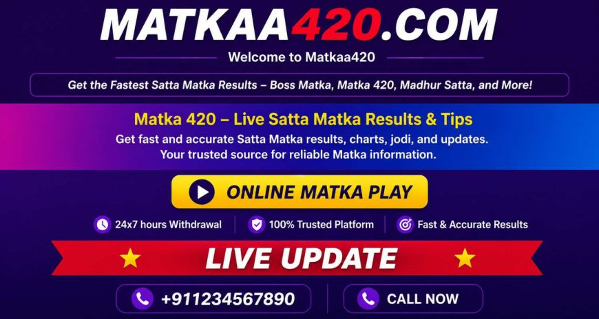Matka420 Satta Matka Information – Charts, Markets, History & Terminology
