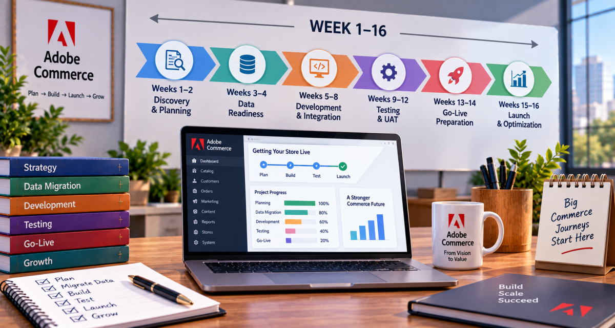 Adobe Commerce Implementation Timeline: What Happens in 8–16 Weeks