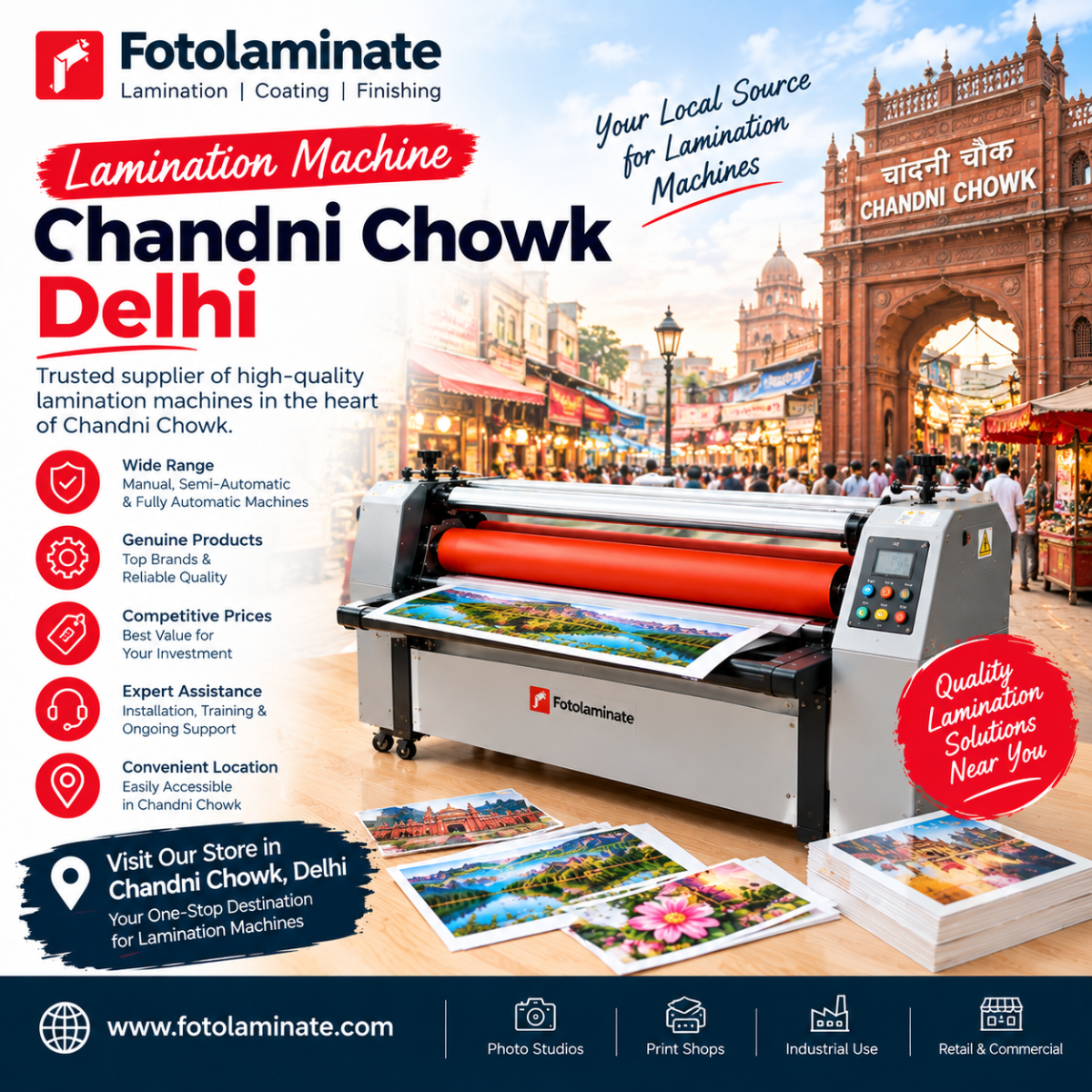 Lamination Machine Chandni Chowk – A Guide for Printing Businesses