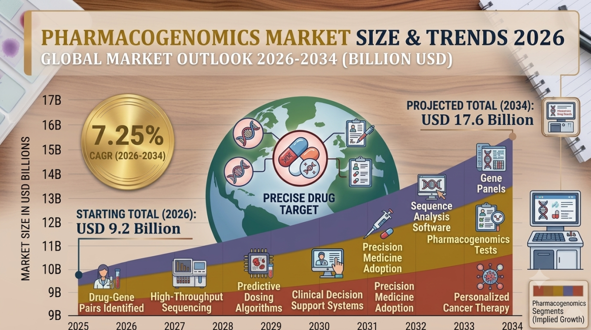 Pharmacogenomics Market Size, Growth, Key Players, Latest Insights and Forecast 2026-2034