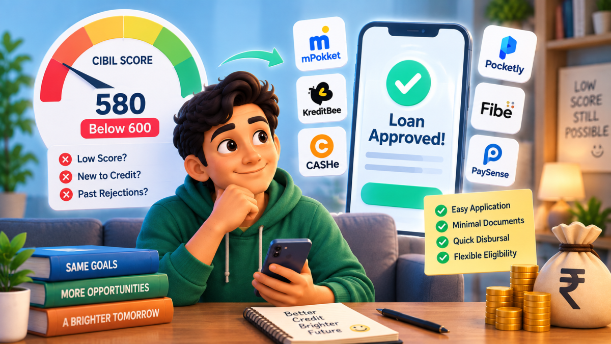 Loan Apps That Approve CIBIL Score Below 600 in 2026